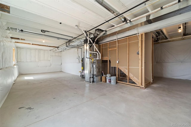 garage with heating unit
