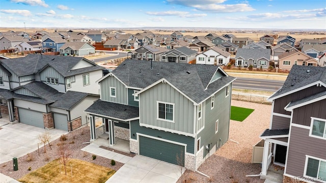 drone / aerial view featuring a residential view