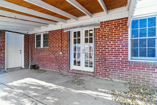 entrance to property with french doors