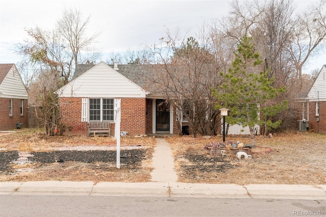 view of front of property with central AC