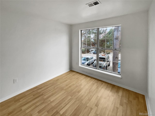 empty room featuring light hardwood / wood-style flooring