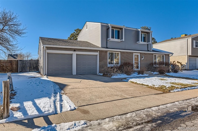 front of property featuring a garage