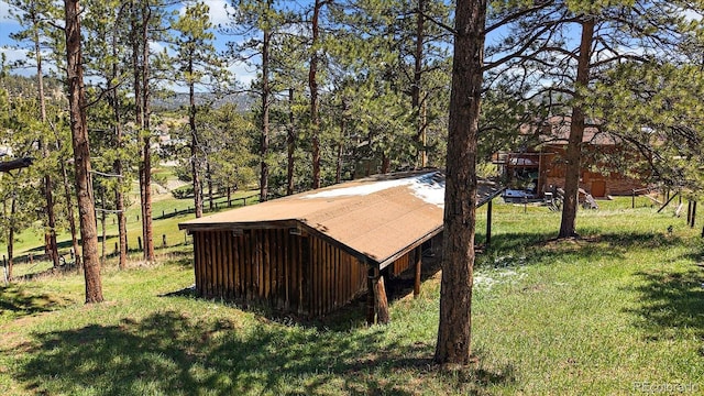 29827 Gigi Rd, Evergreen, CO 80439 - view of pole building with a yard