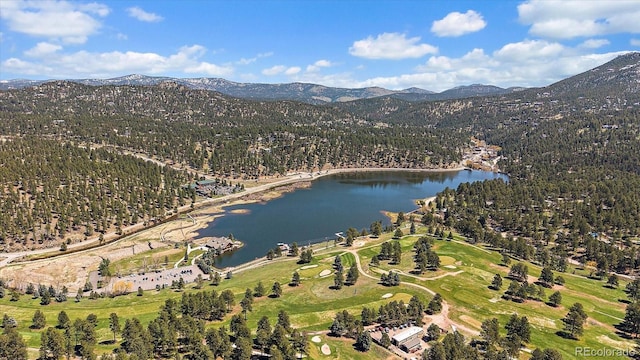 29827 Gigi Rd, Evergreen, CO 80439 - aerial view of property's location featuring a water and mountain view and a local golf course