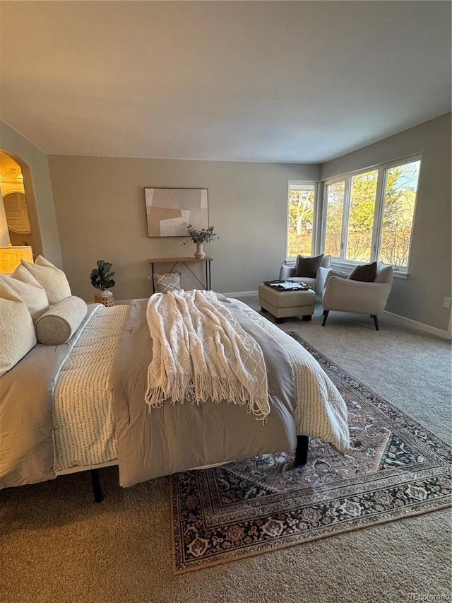 view of carpeted bedroom