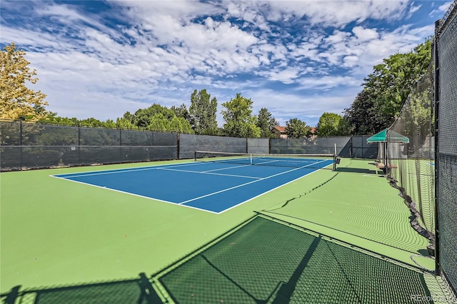 view of tennis court