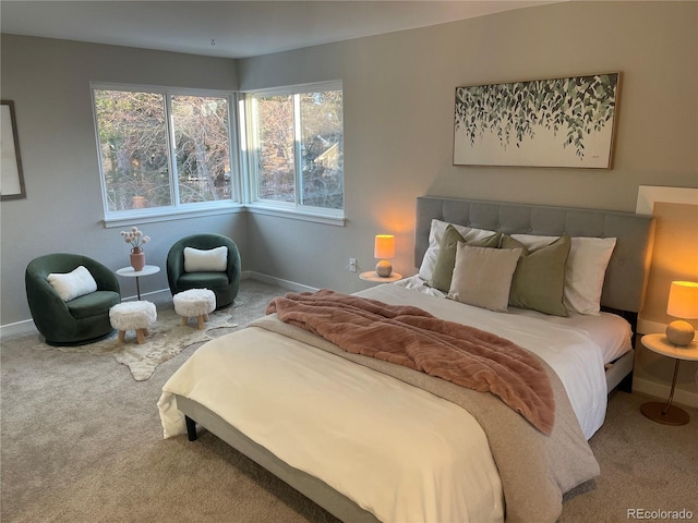 view of carpeted bedroom