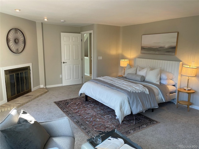 bedroom featuring carpet floors