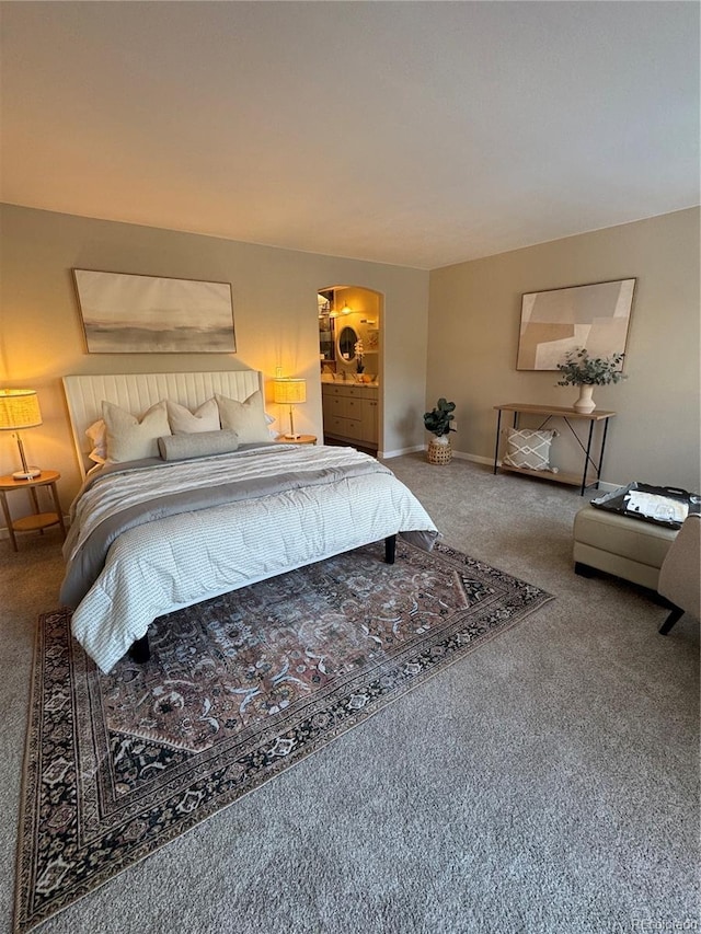 view of carpeted bedroom