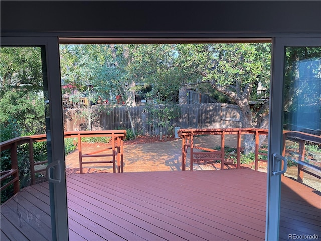 view of wooden deck