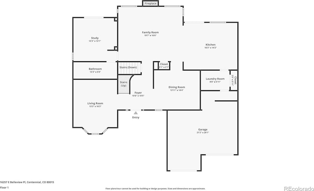 16257 E Belleview Pl, Centennial, CO 80015 - room layout
