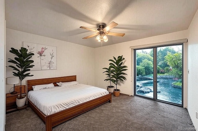 10293 E Peakview Ave Unit F104, Englewood, CO 80111 - carpeted bedroom featuring access to outside and a ceiling fan