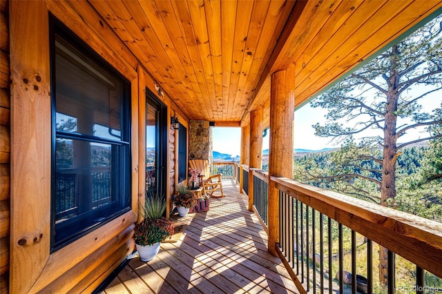31266 Half Peak Trl, Pine, CO 80470 - deck featuring a mountain view