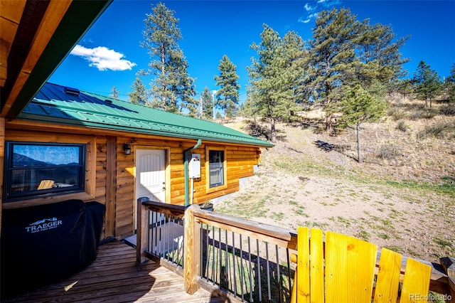 31266 Half Peak Trl, Pine, CO 80470 - view of wooden terrace