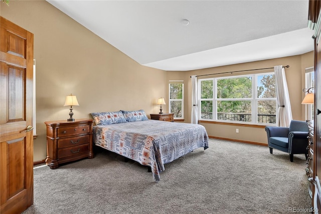 34827 E 7th Ave, Watkins, CO 80137 - carpeted bedroom featuring baseboards and lofted ceiling