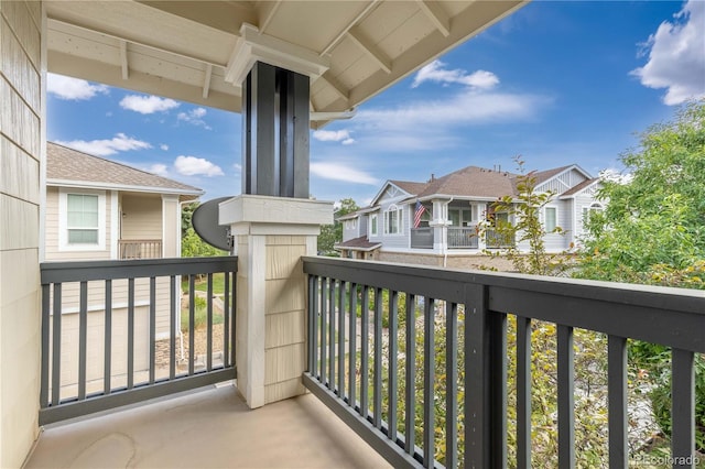 balcony featuring a residential view