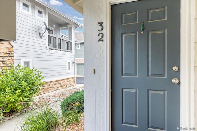 view of doorway to property