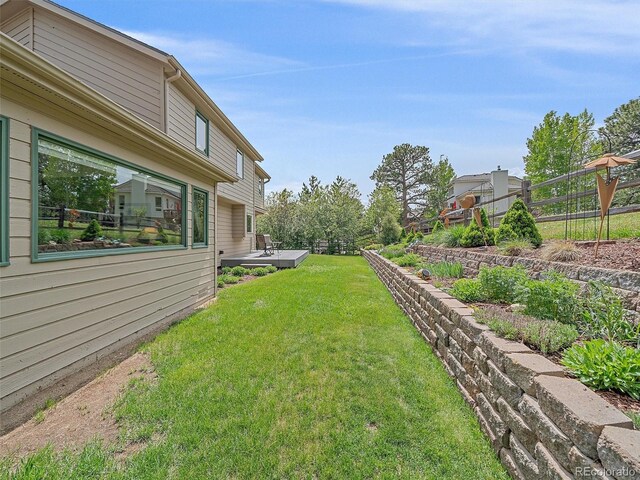31412 N Bermuda Dunes Dr, Evergreen, CO 80439 - view of yard featuring a wooden deck