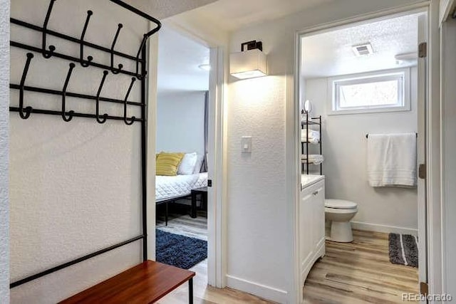 361 N Raleigh St, Denver, CO 80219 - ensuite bathroom with wood finished floors and vanity
