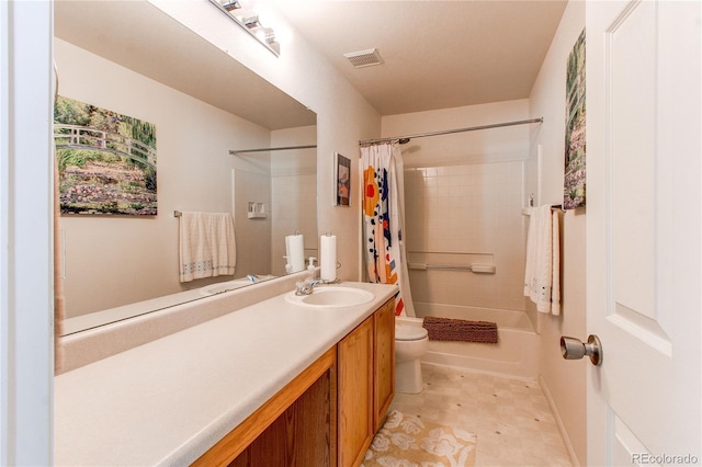 5400 Perth St, Denver, CO 80249 - full bathroom with toilet, vanity, and shower / bath combination with curtain