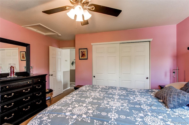 5400 Perth St, Denver, CO 80249 - bedroom with a closet and ceiling fan