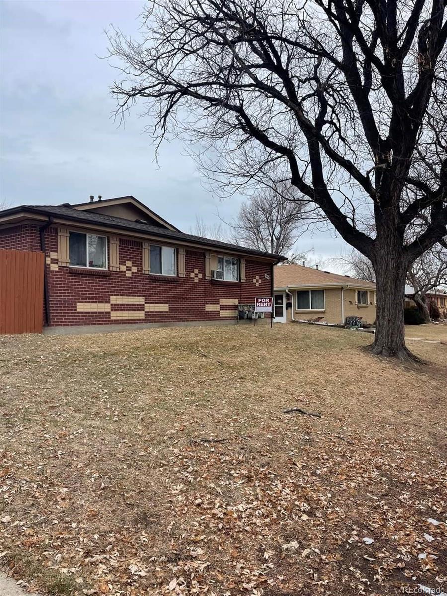 single story home with a front yard