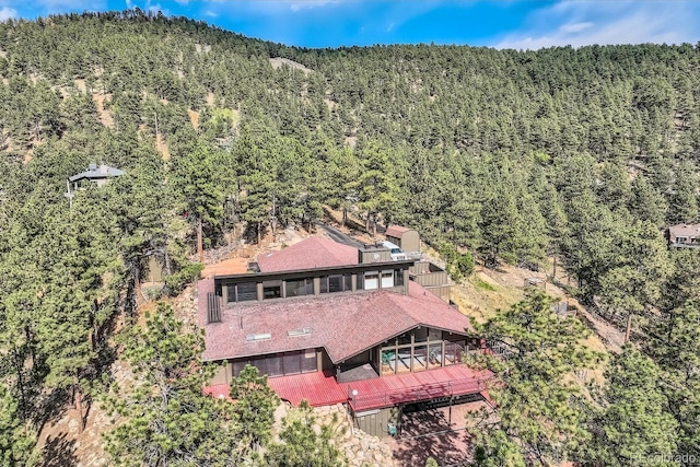 135 Poorman Rd, Boulder, CO 80302 - aerial view of property and surrounding area with a forest