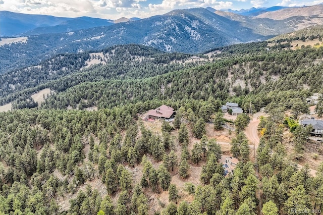 135 Poorman Rd, Boulder, CO 80302 - view of mountain background with a heavily wooded area
