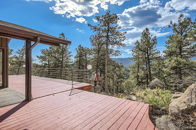 135 Poorman Rd, Boulder, CO 80302 - wooden terrace with a mountain view