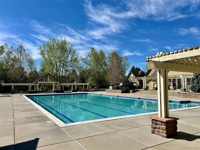 14000 Winding River Ct Unit T3, Broomfield, CO 80023 - community pool featuring a pergola, a patio area, and a gazebo