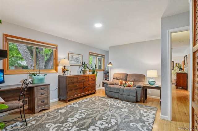 40 S 34th St, Boulder, CO 80305 - living room with healthy amount of natural light, light wood-style flooring, recessed lighting, and a desk