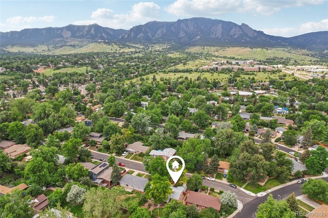 40 S 34th St, Boulder, CO 80305 - aerial view of residential area with a mountainous background