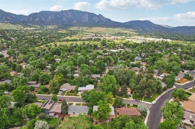 40 S 34th St, Boulder, CO 80305 - aerial view of residential area featuring a mountain backdrop