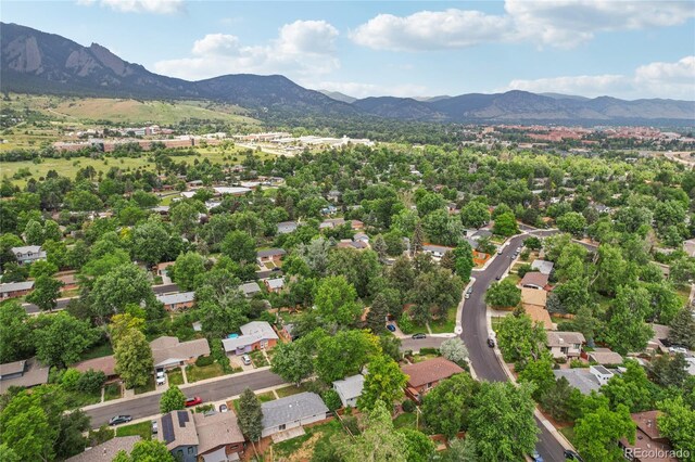 40 S 34th St, Boulder, CO 80305 - aerial view of residential area featuring mountains