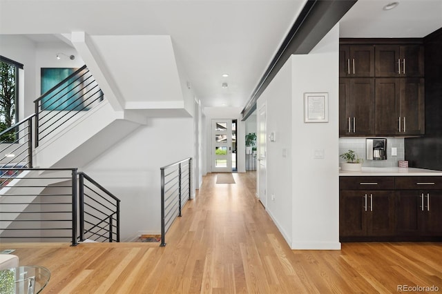 hallway featuring light hardwood / wood-style floors