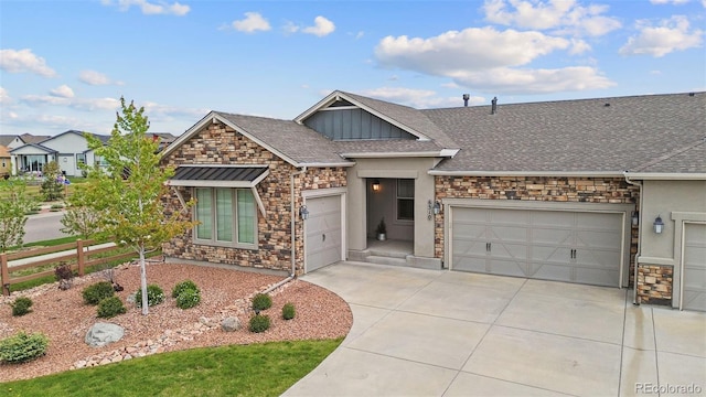 view of front of home featuring a garage