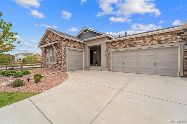 view of front of house featuring a garage