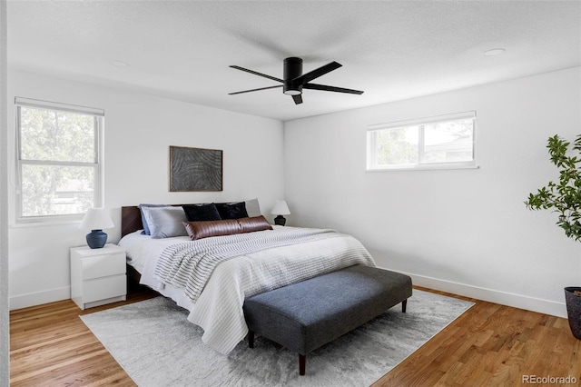 10250 W 33rd Ave, Wheat Ridge, CO 80033 - bedroom featuring multiple windows, wood finished floors, and a ceiling fan