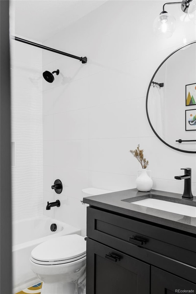 10250 W 33rd Ave, Wheat Ridge, CO 80033 - full bath with vanity, shower / bath combo with shower curtain, and tile walls