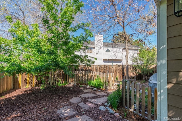 view of fenced backyard