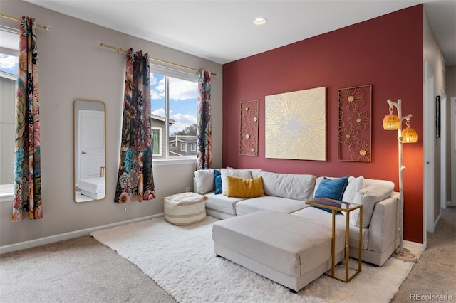 view of carpeted living room