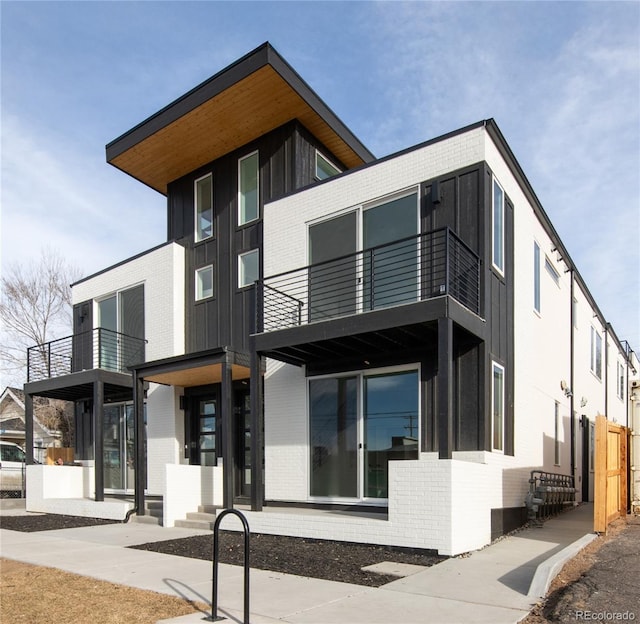 exterior space with a balcony