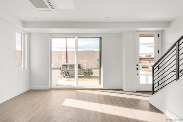 interior space featuring light wood-type flooring