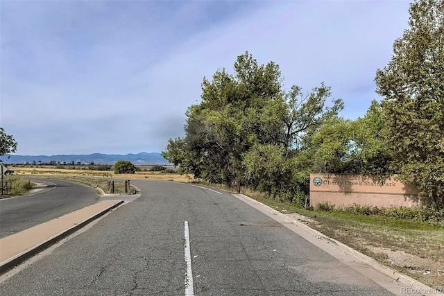 view of road featuring a mountain view