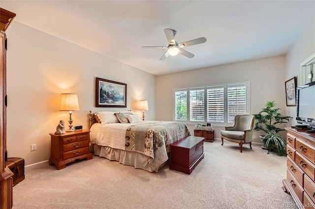 21107 Hawthorne Ln, Parker, CO 80138 - bedroom with light colored carpet and ceiling fan