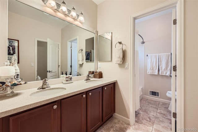 21107 Hawthorne Ln, Parker, CO 80138 - bathroom with double vanity and tub / shower combination