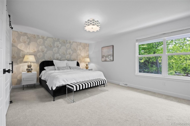 5853 S Havana Ct, Englewood, CO 80111 - carpeted bedroom featuring baseboards and wallpapered walls