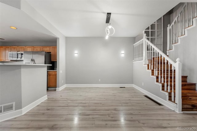 interior space with light wood-type flooring