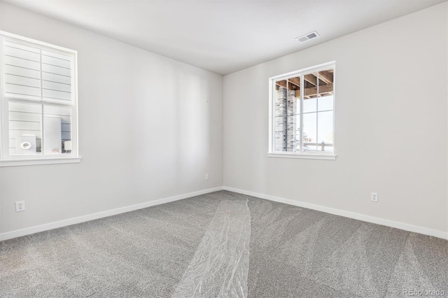 view of carpeted empty room