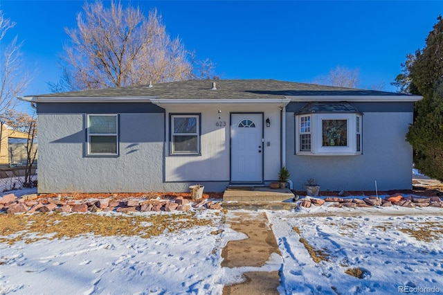 view of single story home